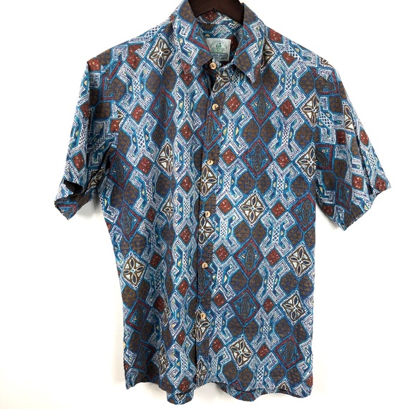 Vintage Blue Panama Jacks Hawaiian Shirt Sz M - Picture 6 of 6